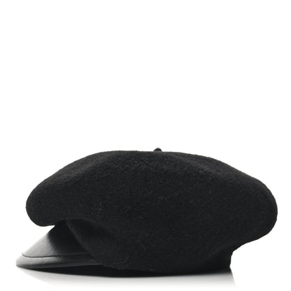 Christian Dior Wool Arty Beret Cap 57 Black 4 of 8