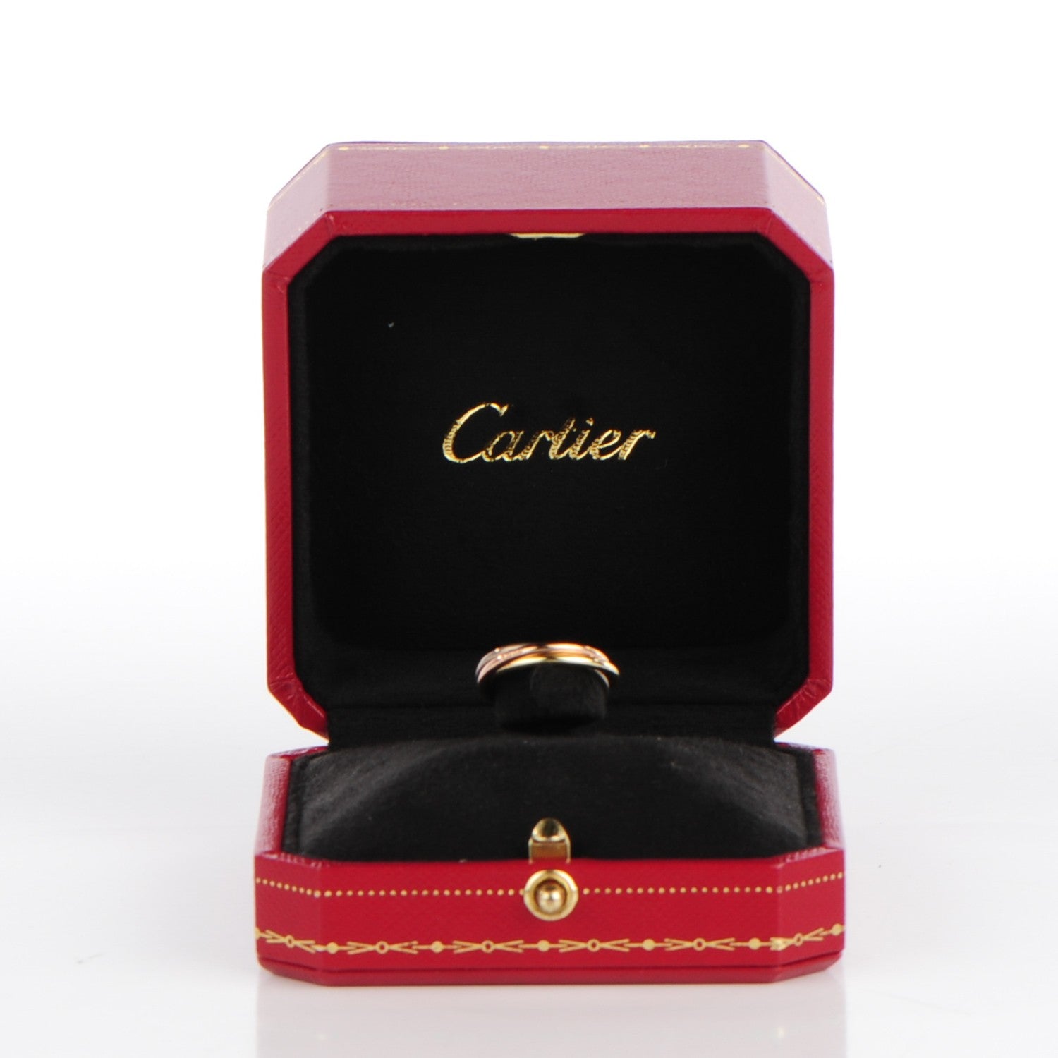 Cartier 18K Pink Yellow White Gold Extra Small Trinity Ring 45 3.25 7 of 7