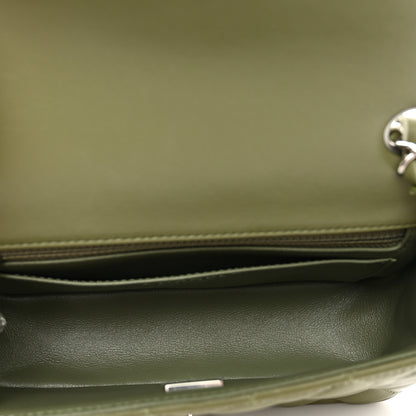 Chanel Lambskin Quilted Mini Rectangular Flap Green 6 of 10
