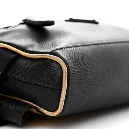 Prada Saffiano Travel Belt Bag Black Platino 9 of 12