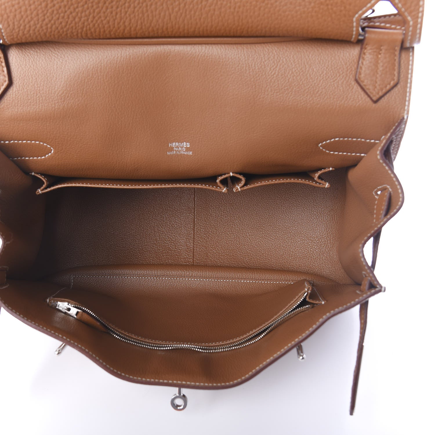 Hermes Taurillon Clemence Jypsiere 34 Gold 5 of 11