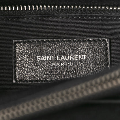 Saint Laurent Calfskin Y Quilted Monogram Medium Loulou Satchel Black 6 of 9