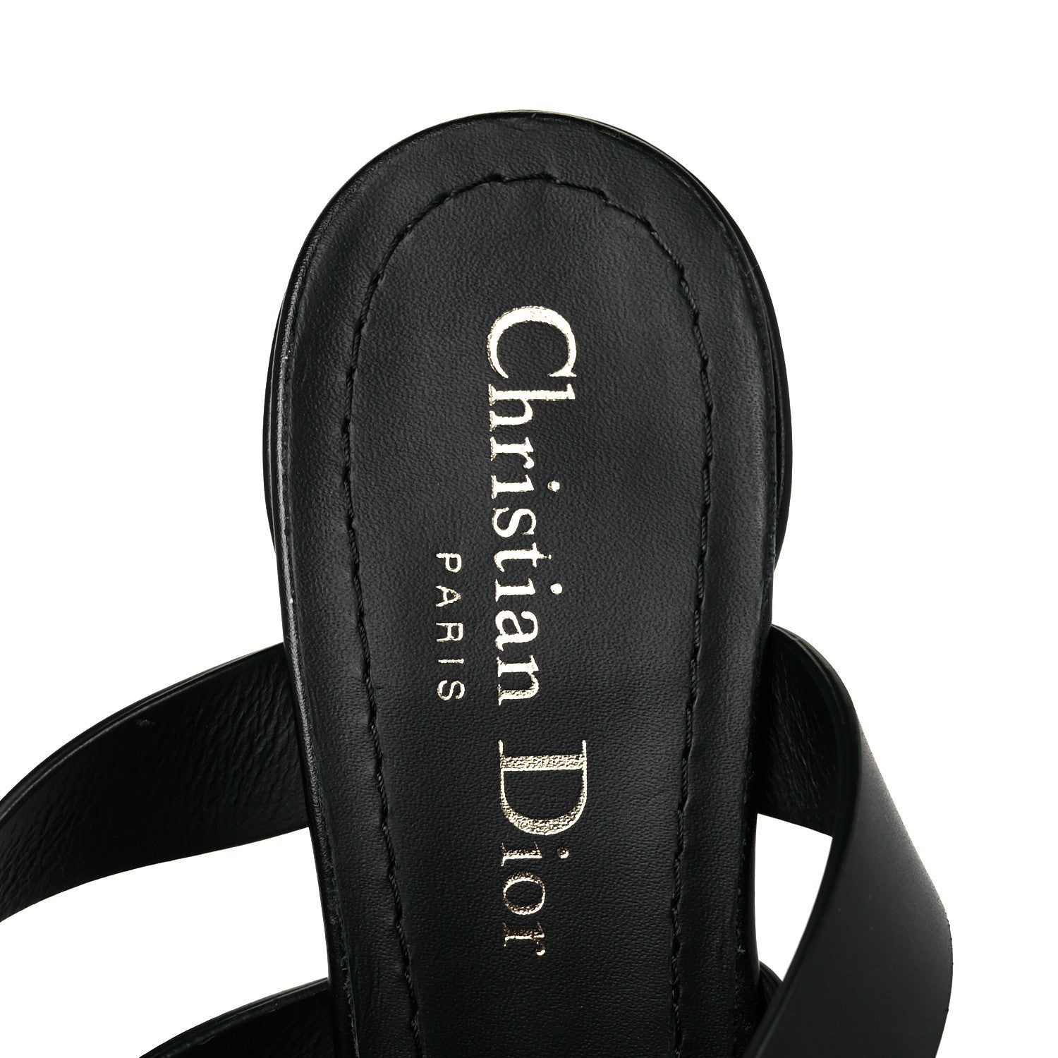 Christian Dior Calfskin Double D 70mm Sandals 36.5 Black 7 of 7