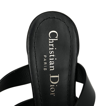 Christian Dior Calfskin Double D 70mm Sandals 36.5 Black 7 of 7