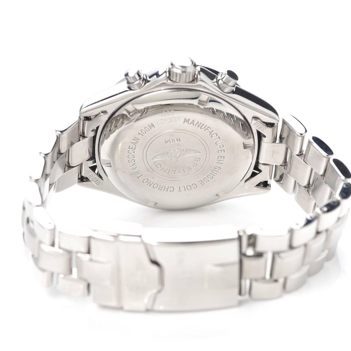 Stainless Steel 40mm Transocean Chronograph Quartz Watch A53040.1