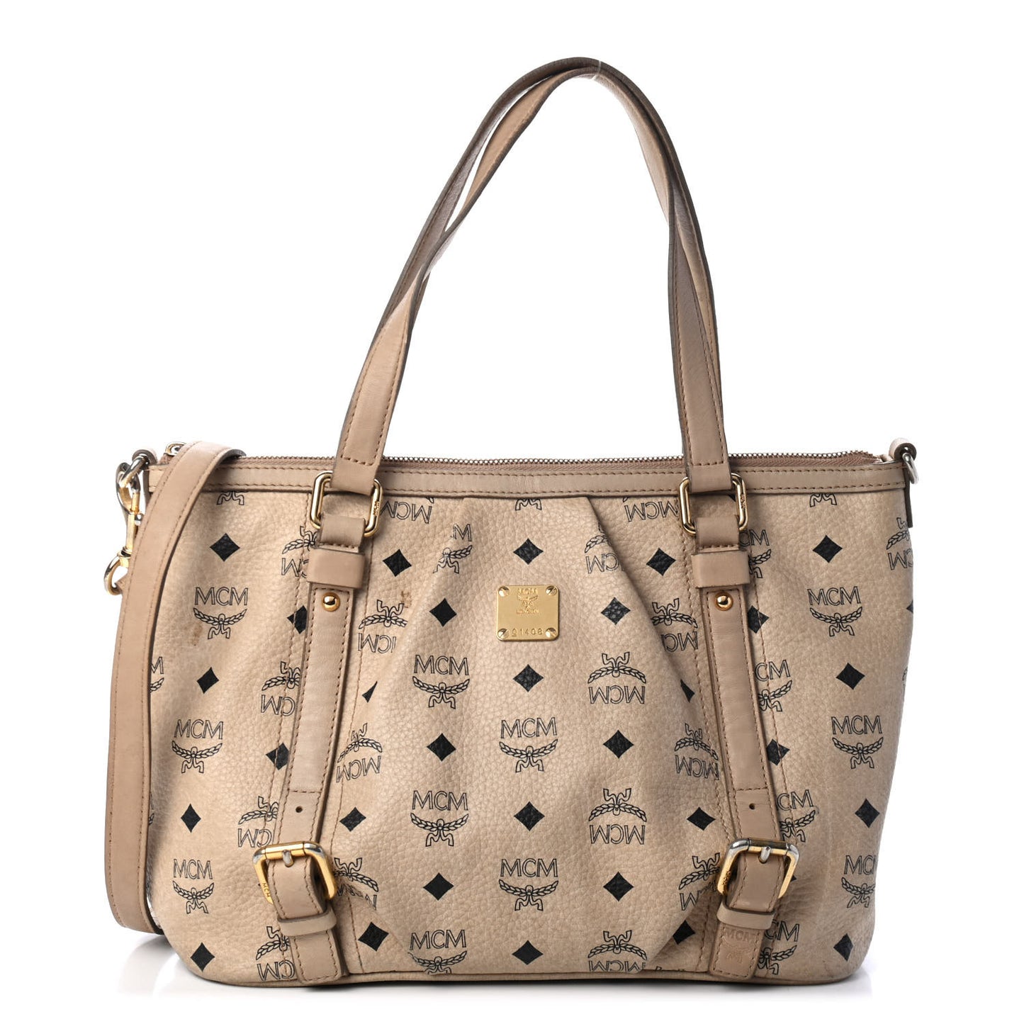 Visetos Medium Essentials Shopper Tote Beige