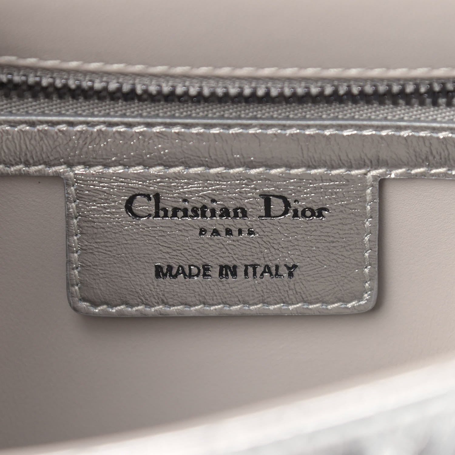 Christian Dior Metallic Calfskin Cannage Medium Caro Bag Argent 8 of 9