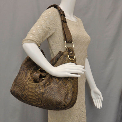 Gucci Python G Wave Medium Shoulder Bag Caramel 2 of 8