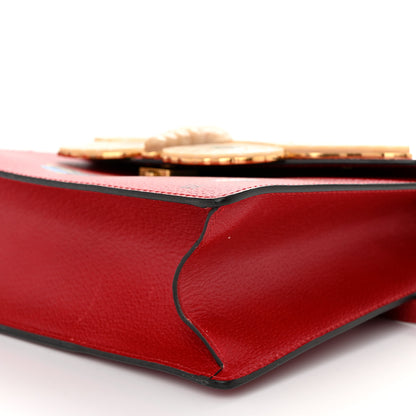 Gucci Calfskin Bamboo Web Medium Falena Moth Top Handle Bag Hibiscus Red 10 of 13