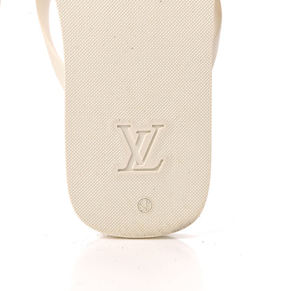 Louis Vuitton Rubber Molitor Thong Sandals 7 White 7 of 8