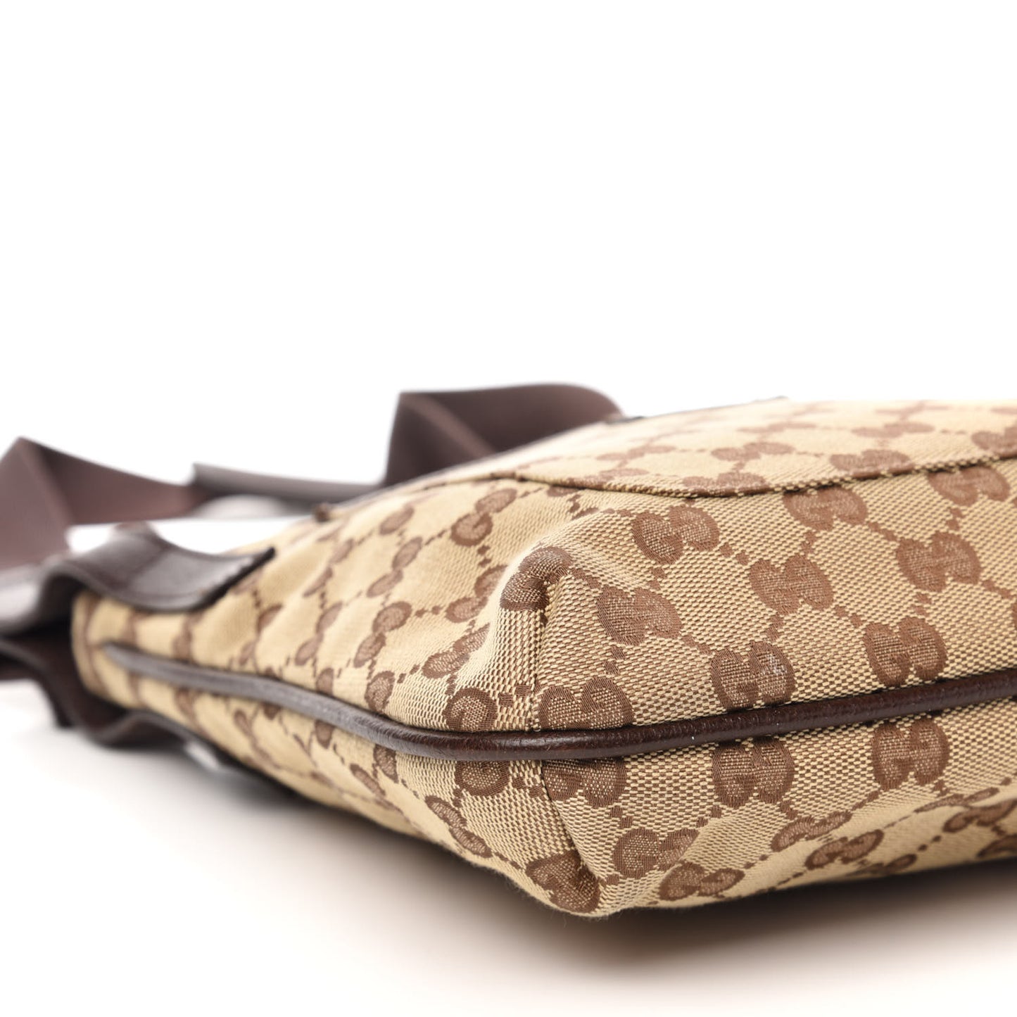 Monogram Flat Messenger Bag Dark Brown