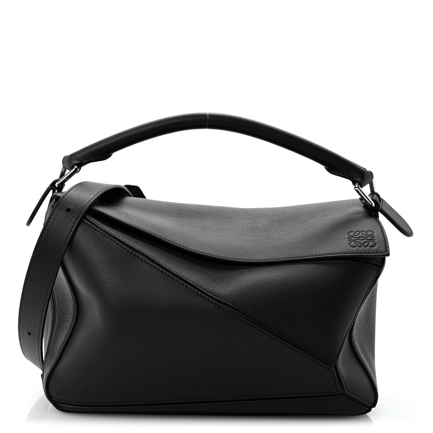 Loewe Calfskin Medium Puzzle Bag Black 1 of 12