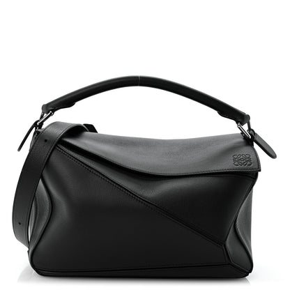 Loewe Calfskin Medium Puzzle Bag Black 1 of 12