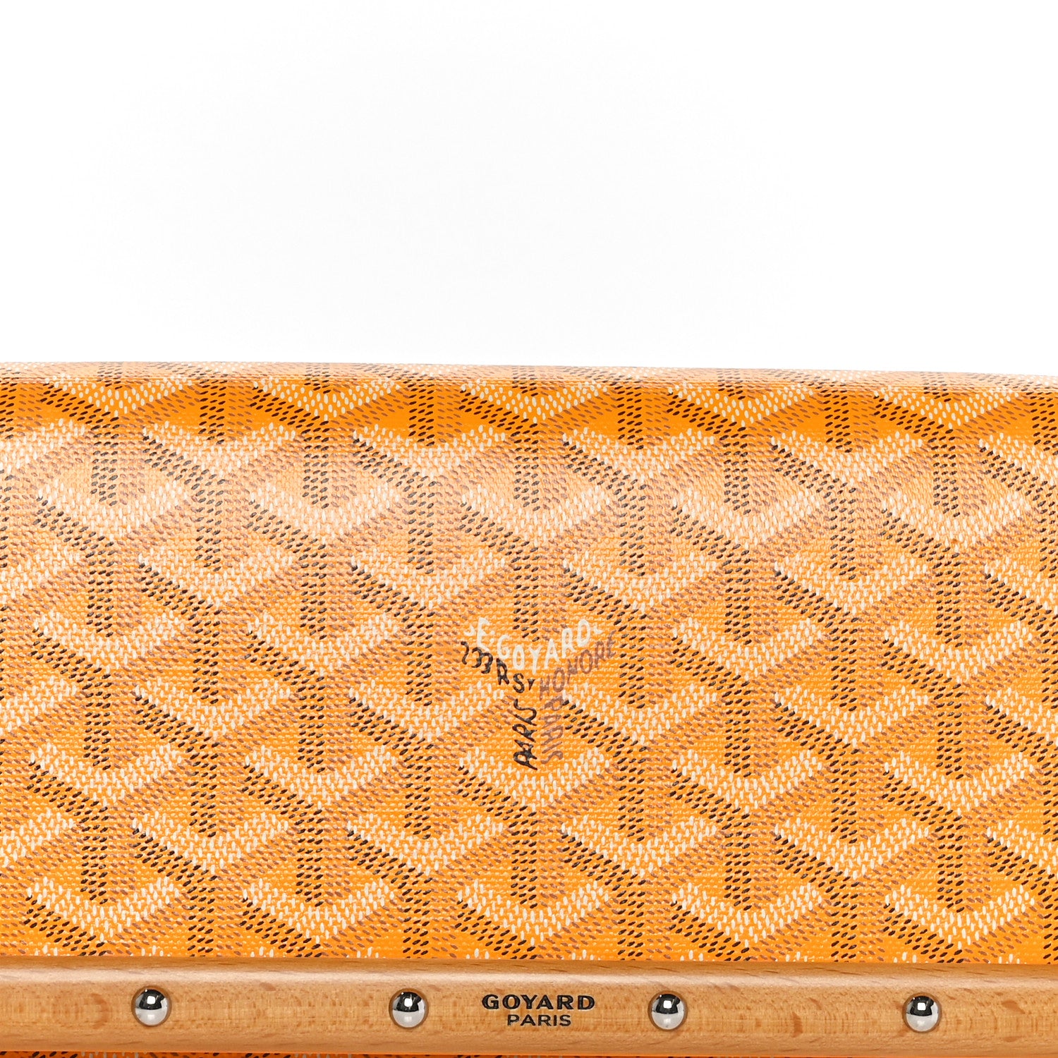 Goyard Goyardine Monte Carlo Bois Clutch With Strap Yellow 6 of 8