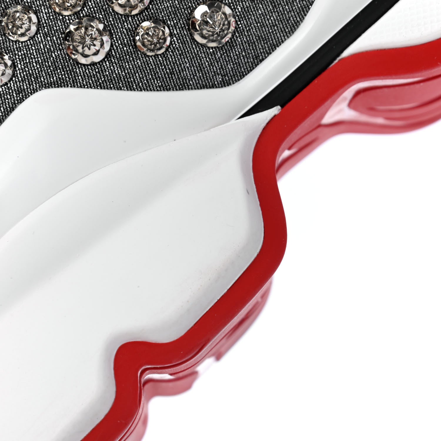 Christian Louboutin Neo Lame Spike Sock Donna Flat Sneakers 39 Silver 10 of 13