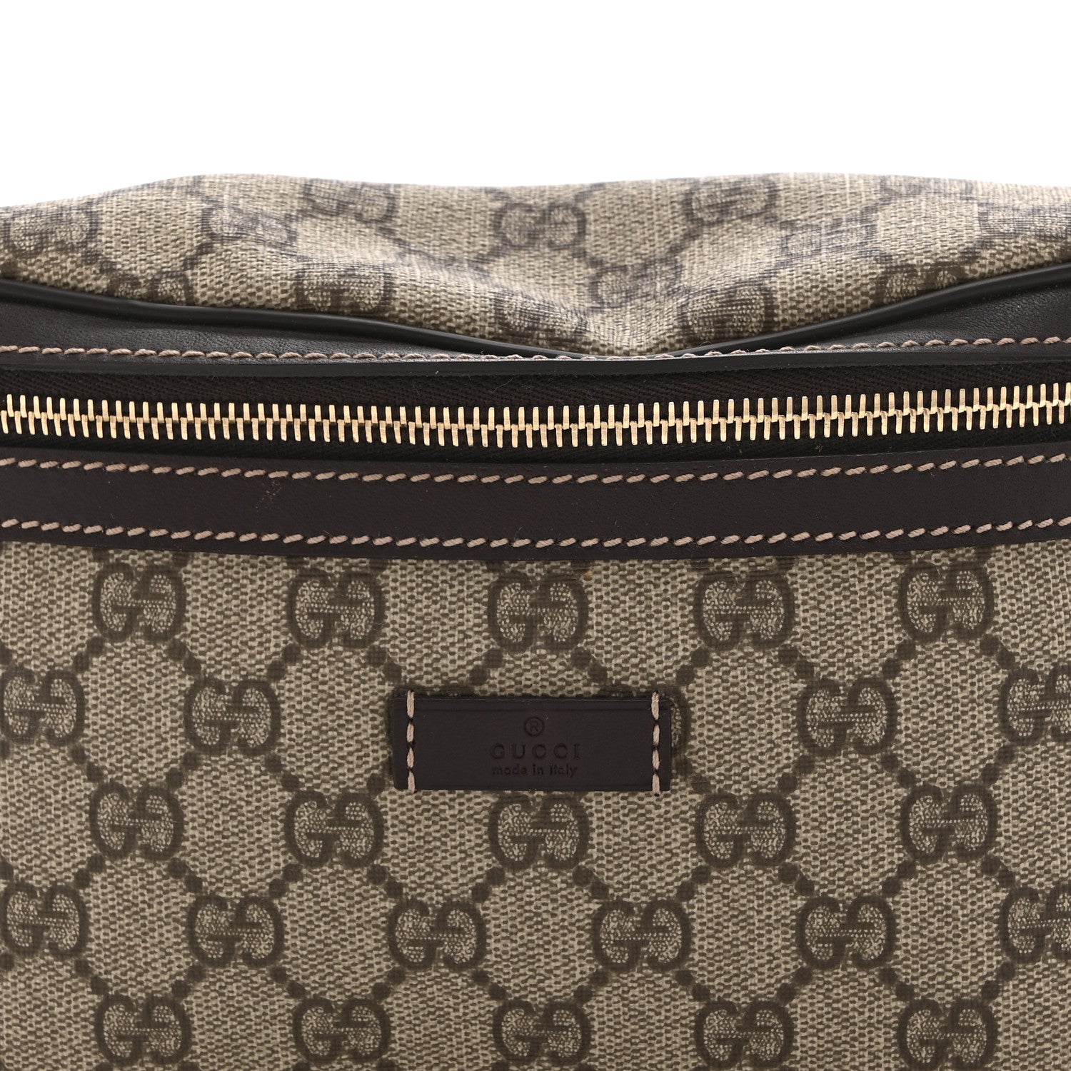 Gucci GG Supreme Monogram Belt Bag Dark Brown 8 of 10