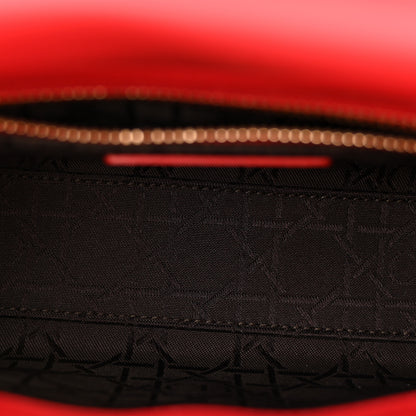 Christian Dior Lambskin Cannage Mini Lady Dior Red 5 of 11