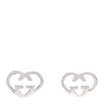 Gucci Sterling Silver Britt Heart Earrings 1 of 4