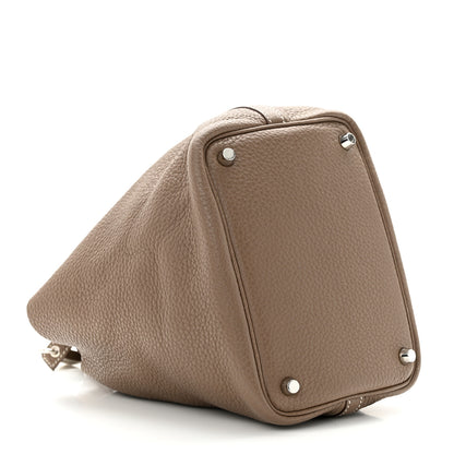 Hermes Taurillon Clemence Picotin Lock 18 PM Etoupe 4 of 13