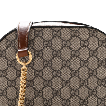 Gucci GG Supreme Monogram Cuoio Toscano Mini Chain Shoulder Bag Beige Ebony Cuir 8 of 12
