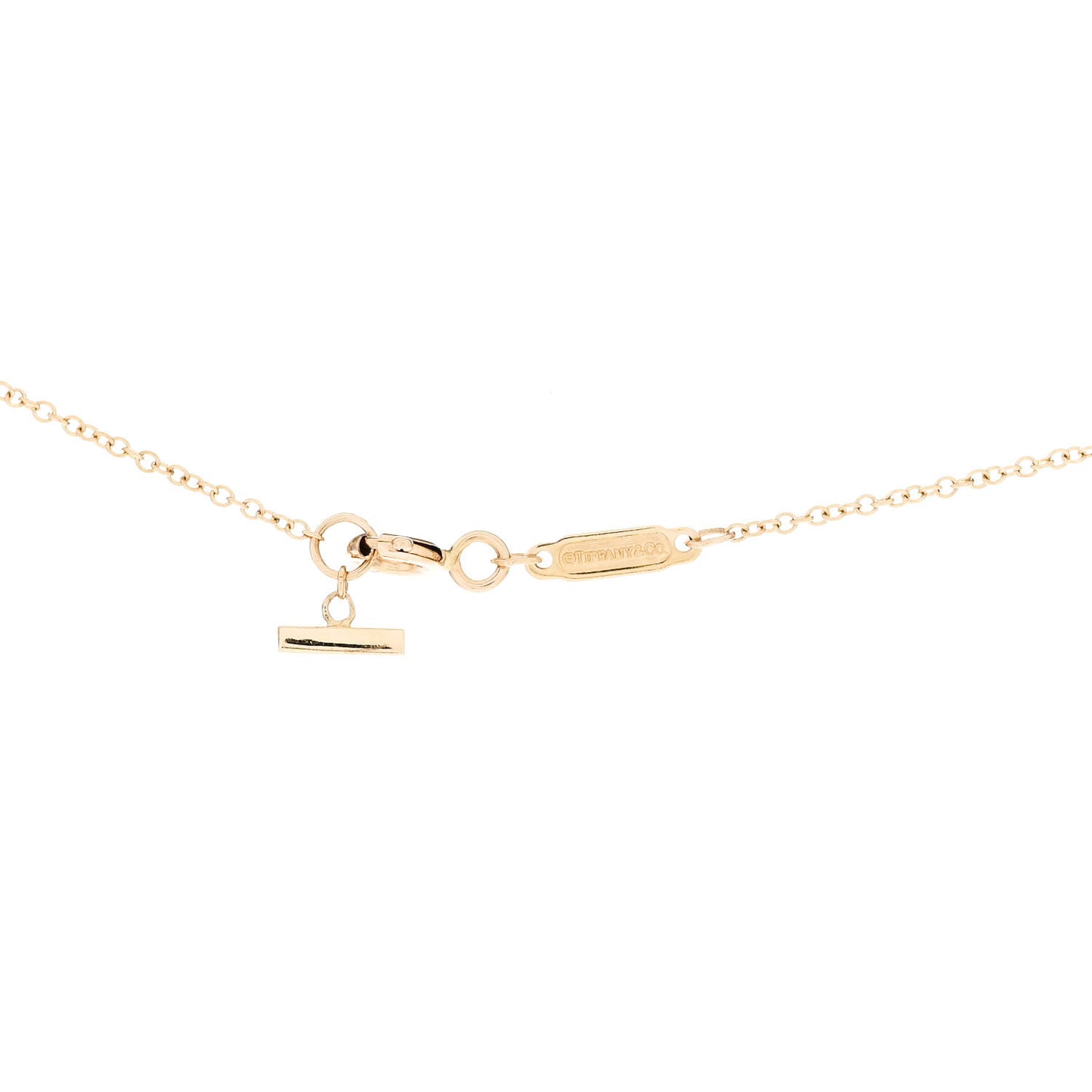 18K Yellow Gold Small T Smile Pendant Necklace