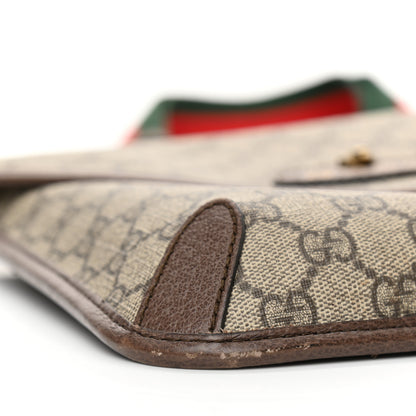 Gucci GG Supreme Monogram Web Medium Neo Vintage Flap Messenger Bag Beige New Acero 9 of 11
