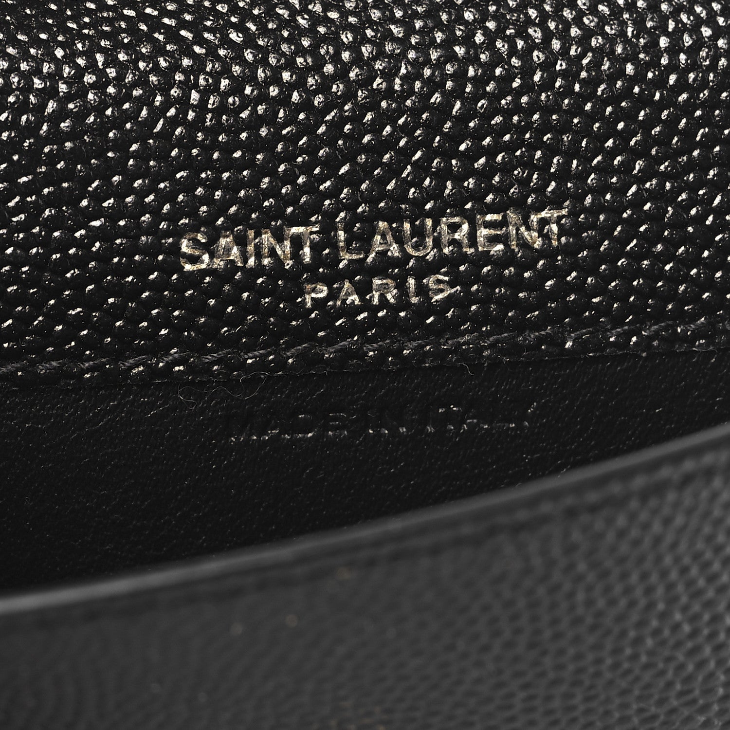 Saint Laurent Grain De Poudre Uptown Monogram Card Case Black 6 of 8