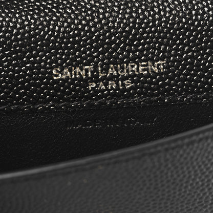 Saint Laurent Grain De Poudre Uptown Monogram Card Case Black 6 of 8
