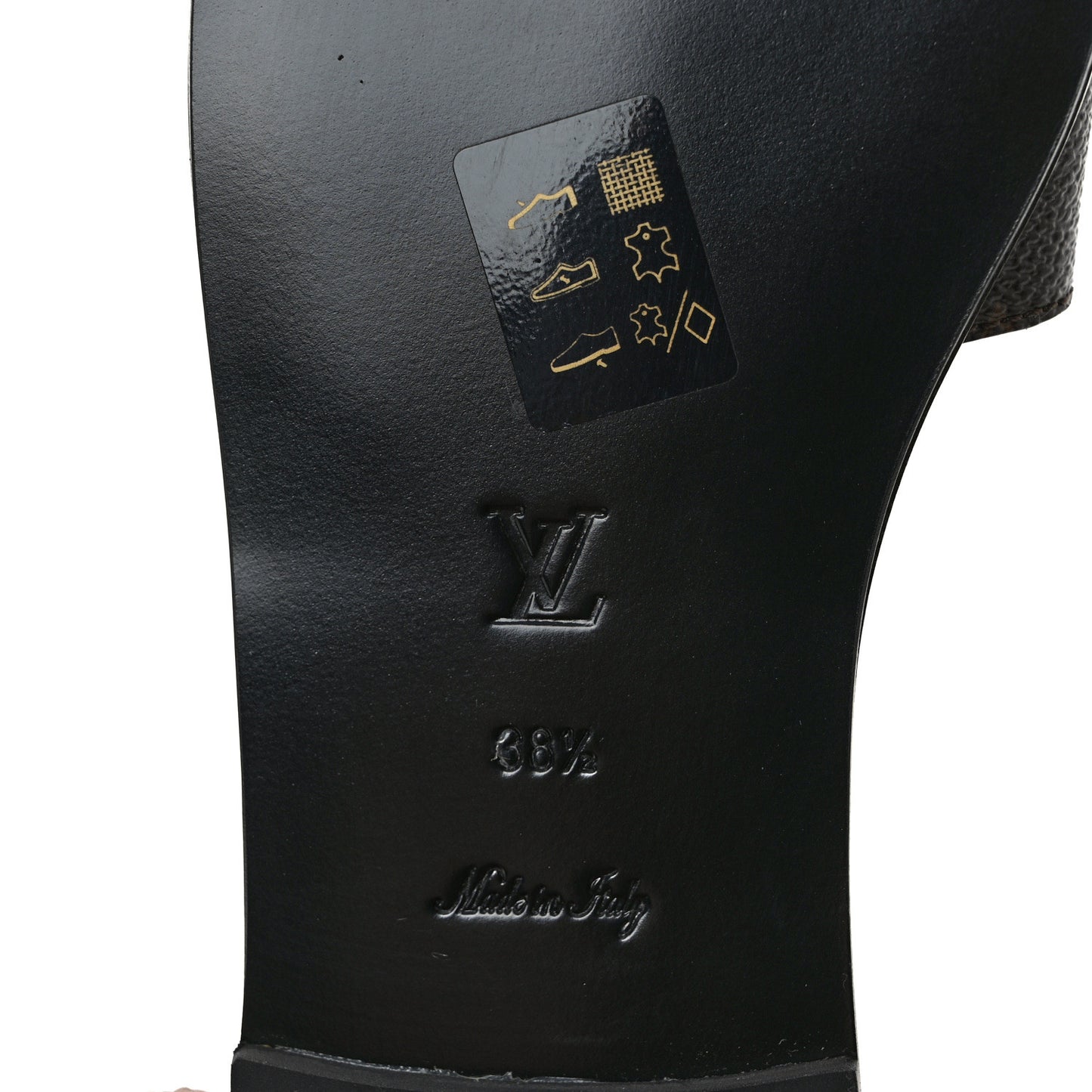 Patent Monogram Lock It Flat Mule 38.5