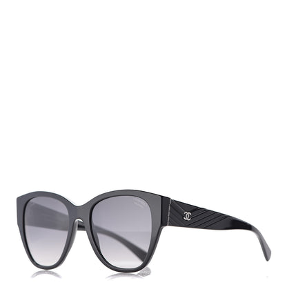 Chanel Acetate Polarized Butterfly CC Sunglasses 5412 Black 1 of 8