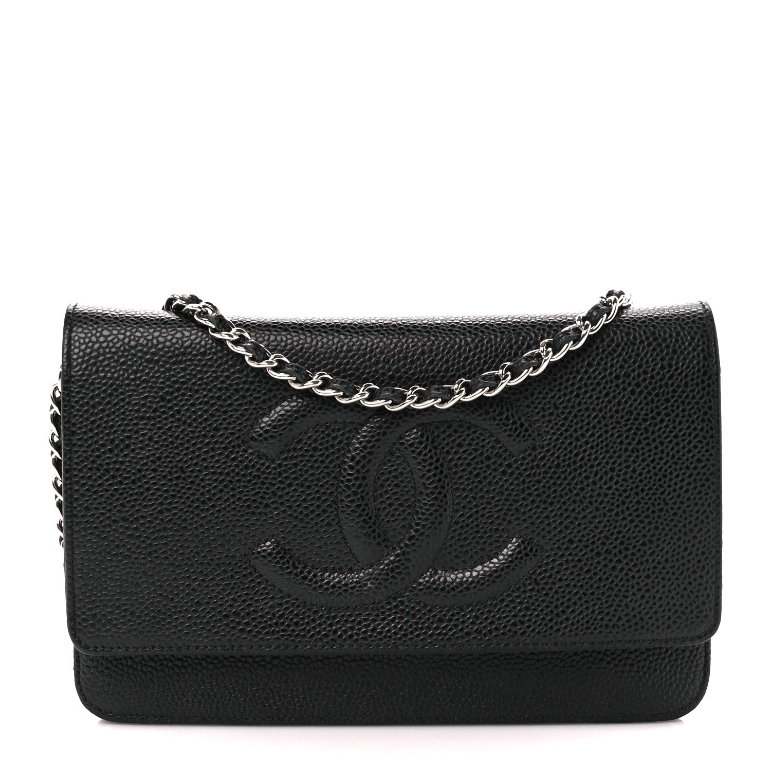 Chanel Caviar Timeless CC Wallet on Chain WOC Black 1 of 12