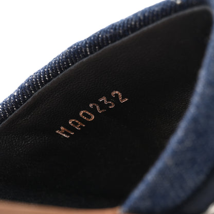 Louis Vuitton Canvas Calfskin Lock It Flat Mules 38 Blue 9 of 9