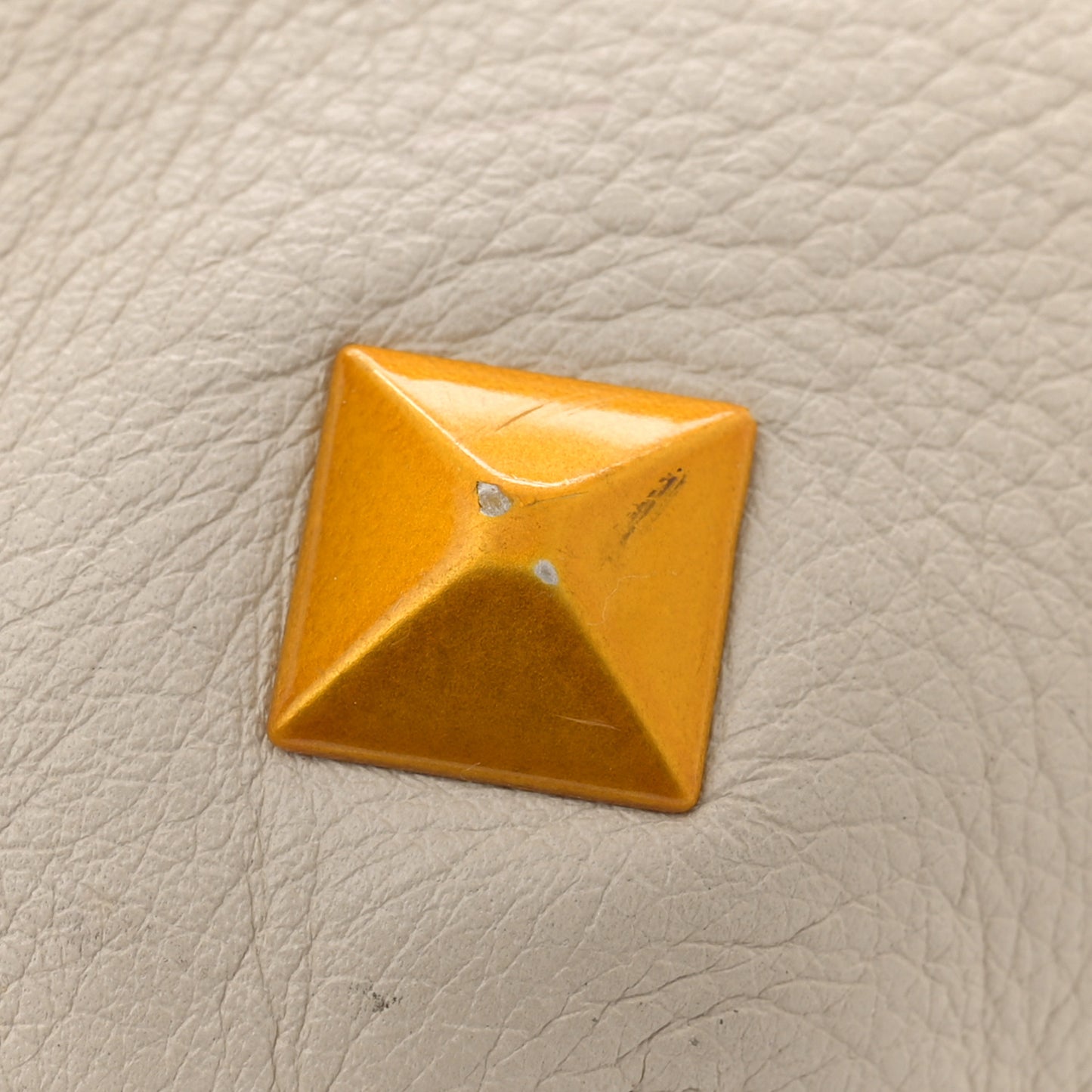 Calfskin Studded Medium B Fab Drawstring Tote Milk Multicolor