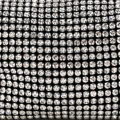 Alexander Wang Mesh Crystal Rhinestone Mini Heiress Pouch Black Silver 7 of 9