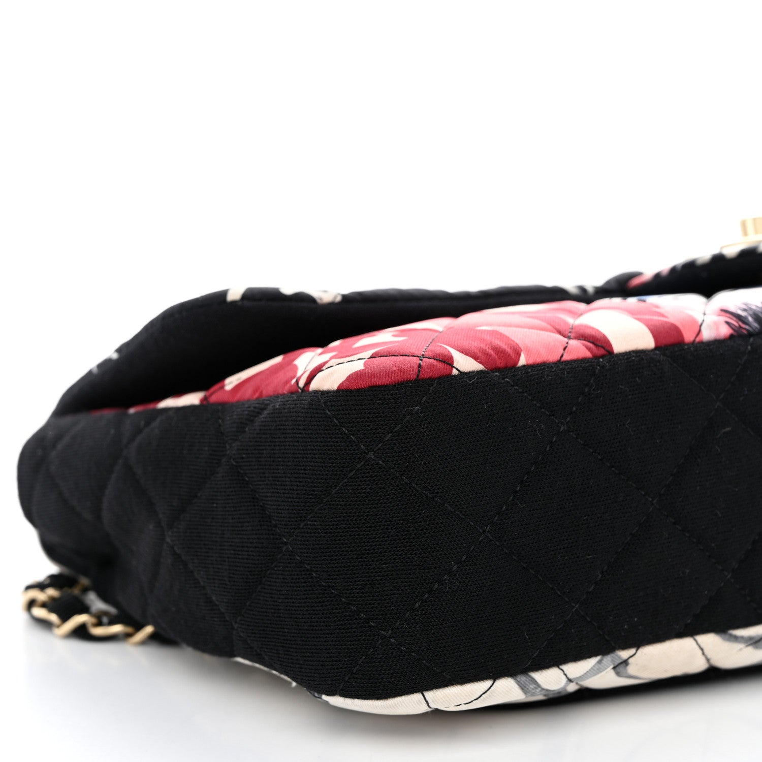 Chanel Fabric Quilted Patchwork Medium Flap Red Black Multicolor 9 of 11