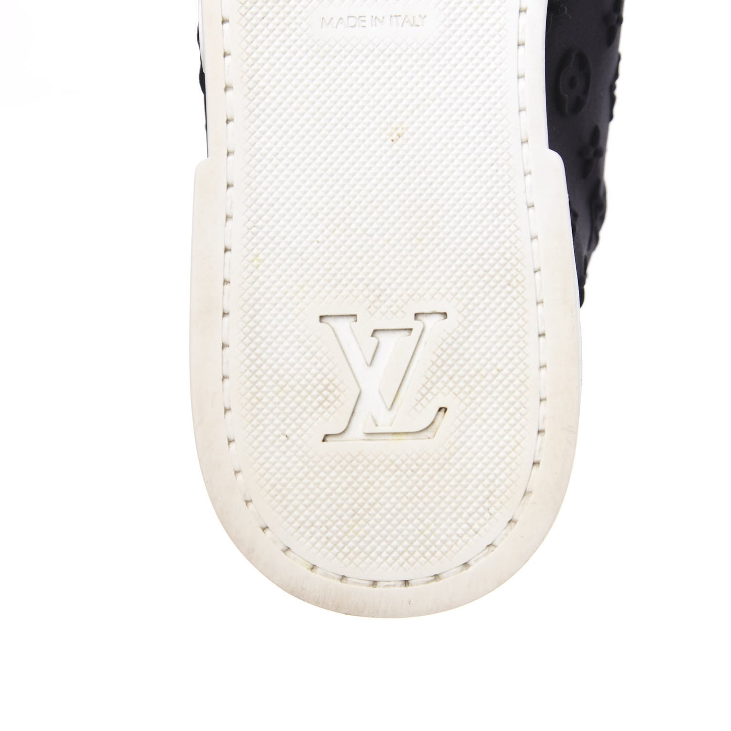 Neoprene Suede Embossed Monogram Stellar Low Top Sneakers 35.5 Black