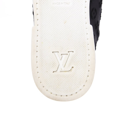 Louis Vuitton Neoprene Suede Embossed Monogram Stellar Low Top Sneakers 35.5 Black 7 of 9