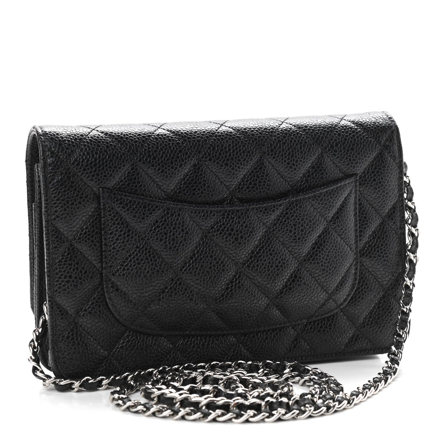 Chanel Caviar Quilted Wallet On Chain WOC Black 2 of 12