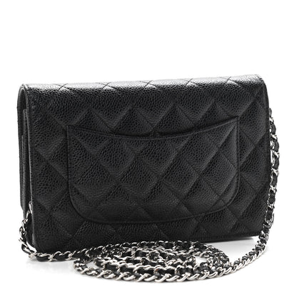Chanel Caviar Quilted Wallet On Chain WOC Black 2 of 12