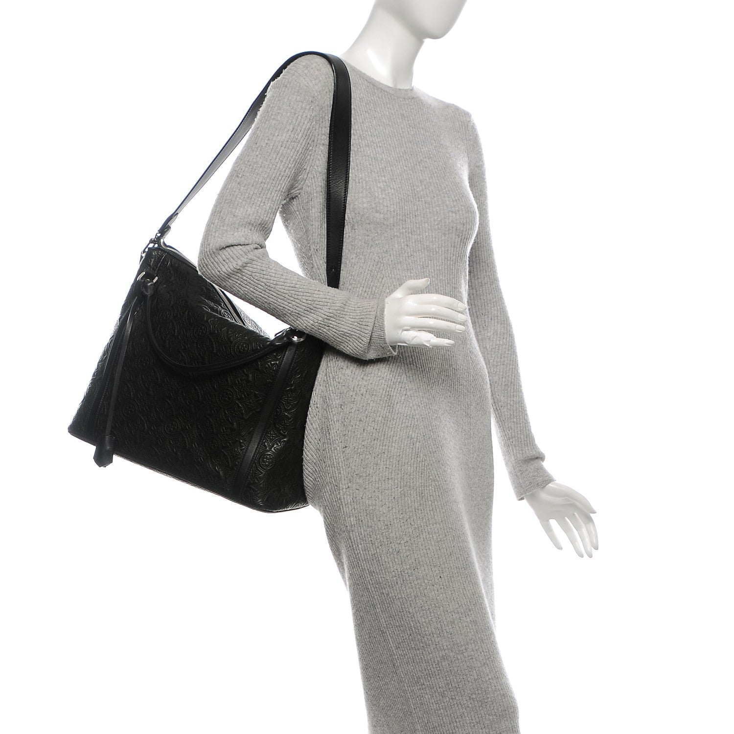 Louis Vuitton Monogram Lambskin Antheia Ixia MM Black 2 of 6