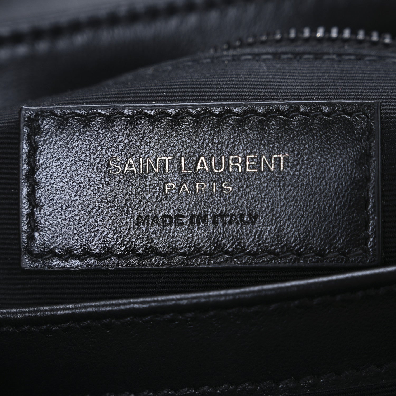 Saint Laurent Calfskin Y Quilted Monogram Monochrome Toy Loulou Crossbody Bag Black 7 of 13