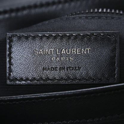Saint Laurent Calfskin Y Quilted Monogram Monochrome Toy Loulou Crossbody Bag Black 7 of 13