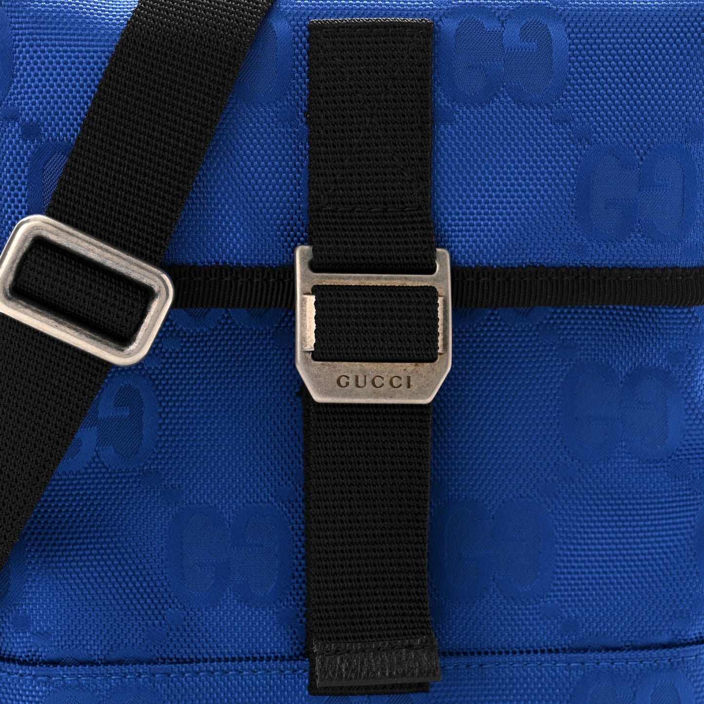 Econyl Nylon Monogram Off The Grid Messenger Bag Orient Blue Black