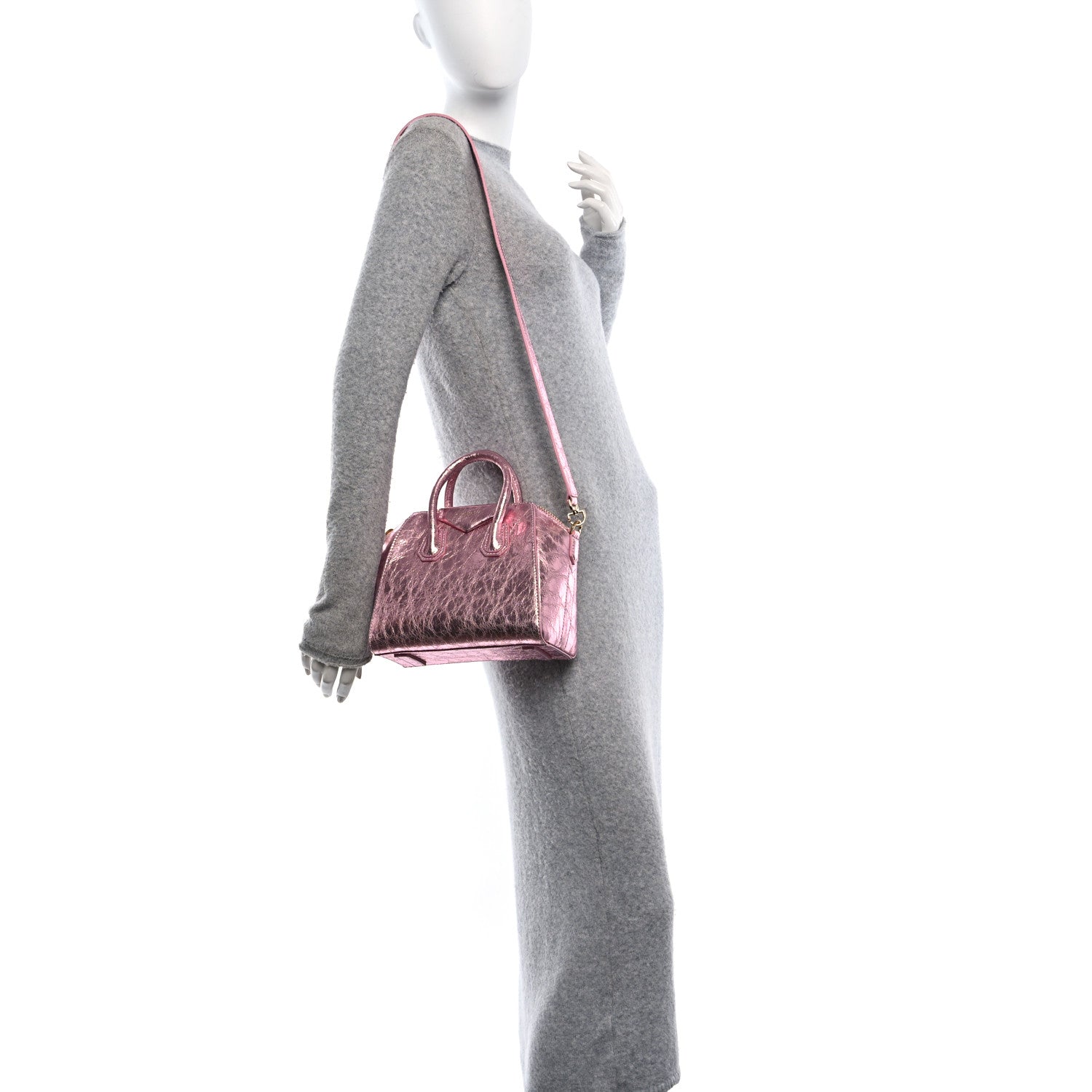 Givenchy Laminated Lambskin Mini Antigona Silk Pink 2 of 10