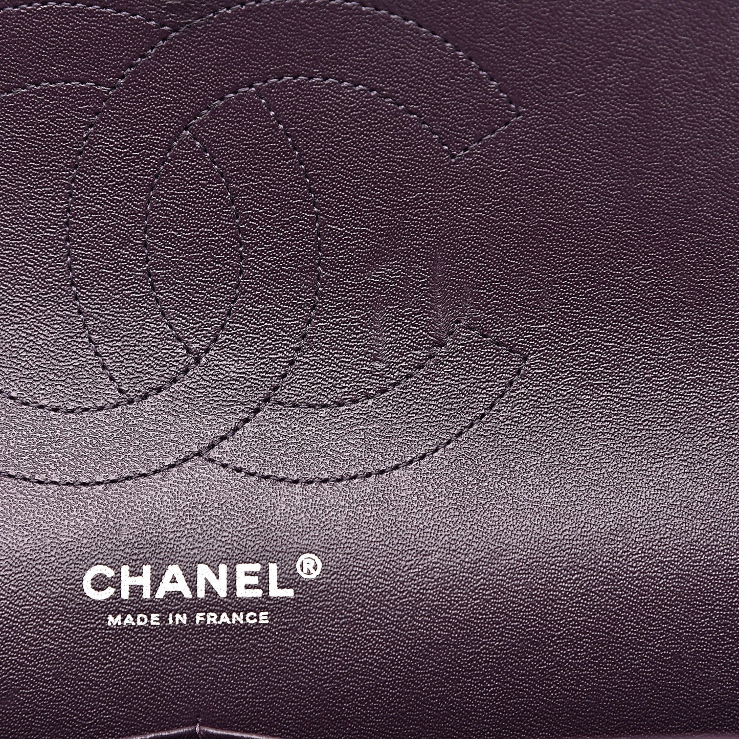 Caviar Quilted Jumbo Double Flap Dark Purple