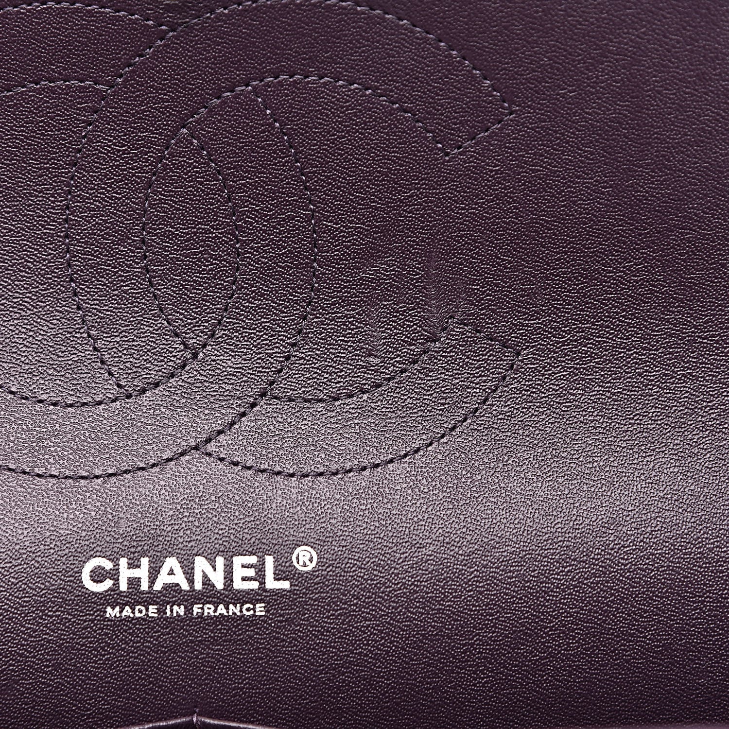 Chanel Caviar Quilted Jumbo Double Flap Dark Purple 15 of 17