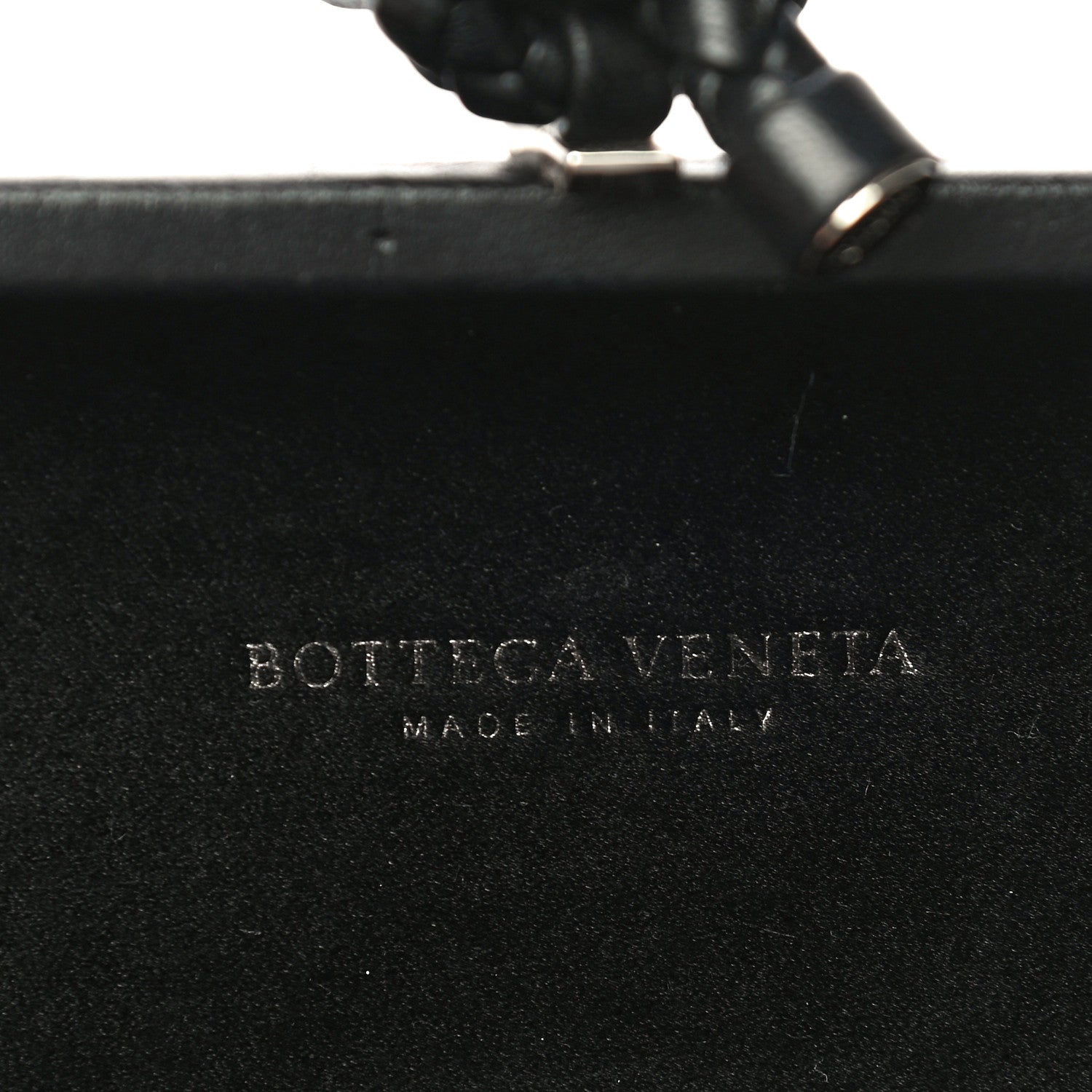 Bottega Veneta Satin Intreccio Impero Knot Clutch Black 6 of 9