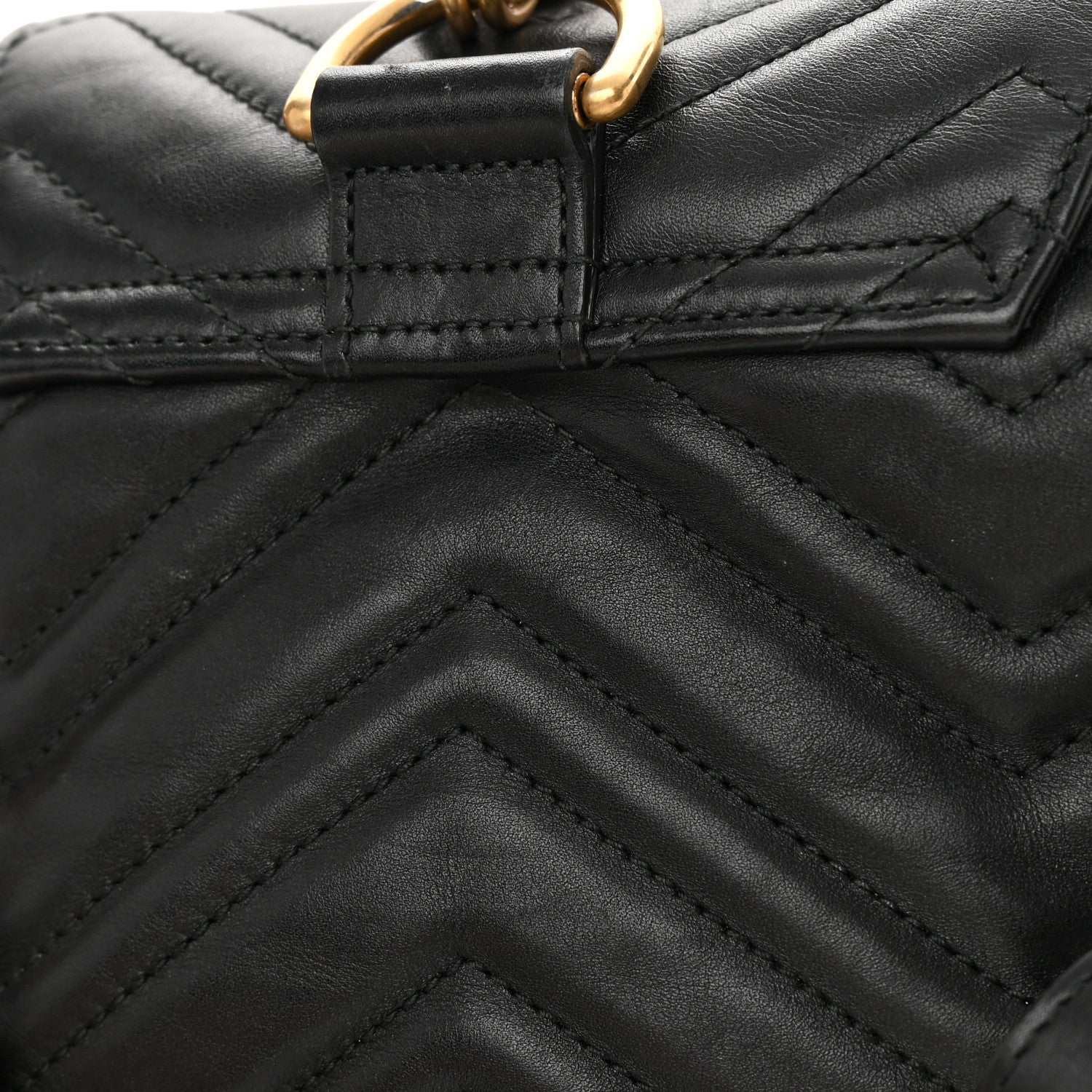 Gucci Calfskin Matelasse GG Marmont Flap Backpack Black 13 of 14
