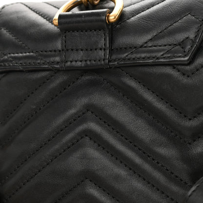 Gucci Calfskin Matelasse GG Marmont Flap Backpack Black 13 of 14