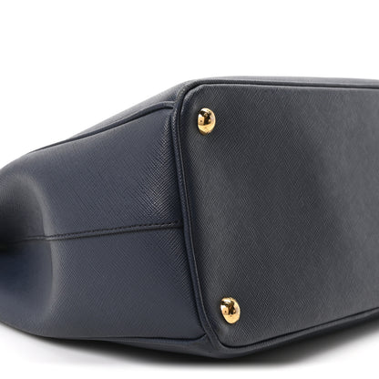 Prada Saffiano Small Galleria Double Zip Tote Baltico 9 of 10